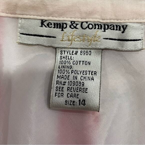 Kemp & Company Pale Pink Skirt Size 14 Quarter Circle Sequin Embellished Cotton - Picture 6 of 11